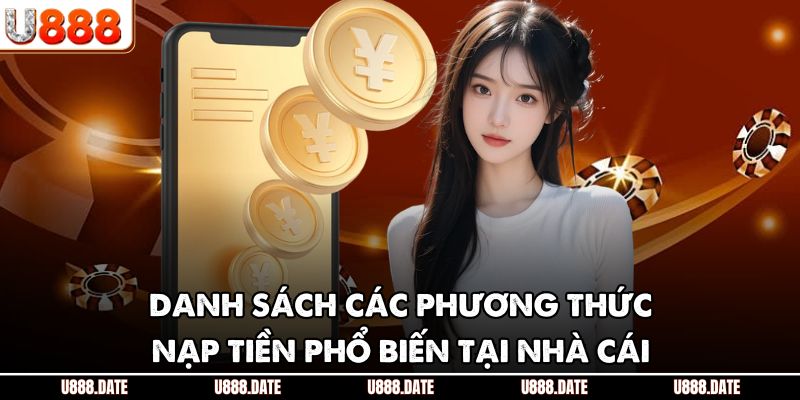 Danh sách các phương thức nạp tiền phổ biến tại nhà cái